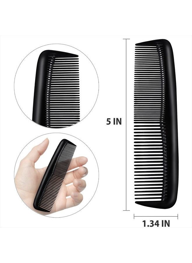 DIMROM - 12Pcs Pocket Combs for Men Plastic Comb - Plastic Combs for Hair Black Comb Pack of Combs for Women Hair Combs for Men Beard Wallet Comb Mustache Comb - Pocket Combs for Men Styling Combs for Kids - Image 1
