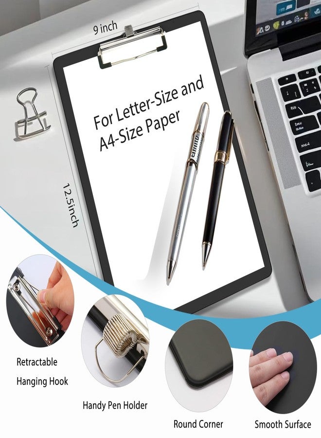 LIMANLIRY Clipboards with Pen Holder, Clip Boards Plastic Standard A4 Letter Size Holds 100 Sheets 8.5x11 Inch Papers 6 Pack Assorted Colors - Image 2