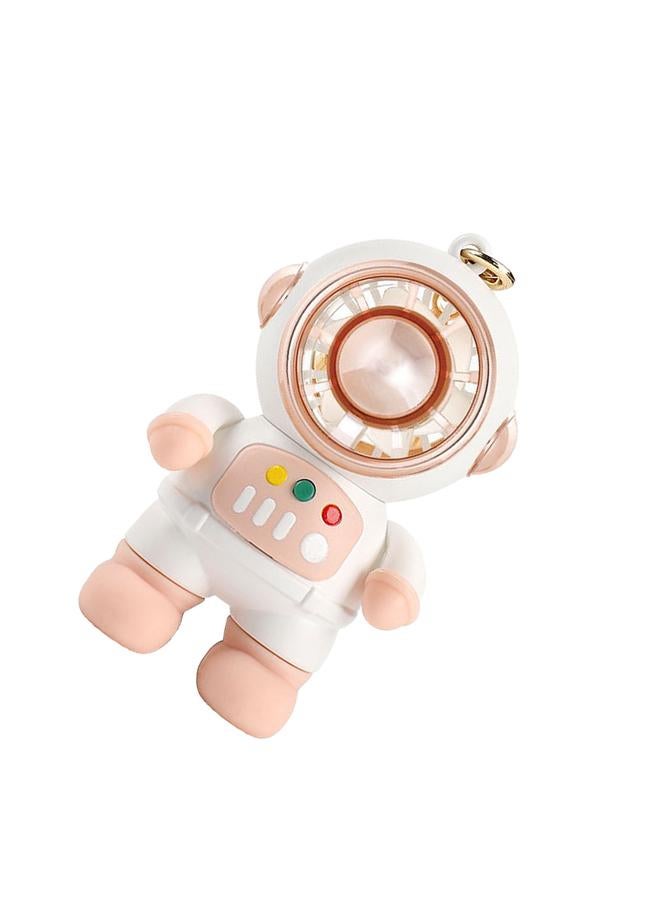 إسكدنيا Mini Fan USB Charging Bladeless 3 Speed Portable Cute Cartoon Spaceman Small Handheld Desk Fan for Students Roseate - Image 2