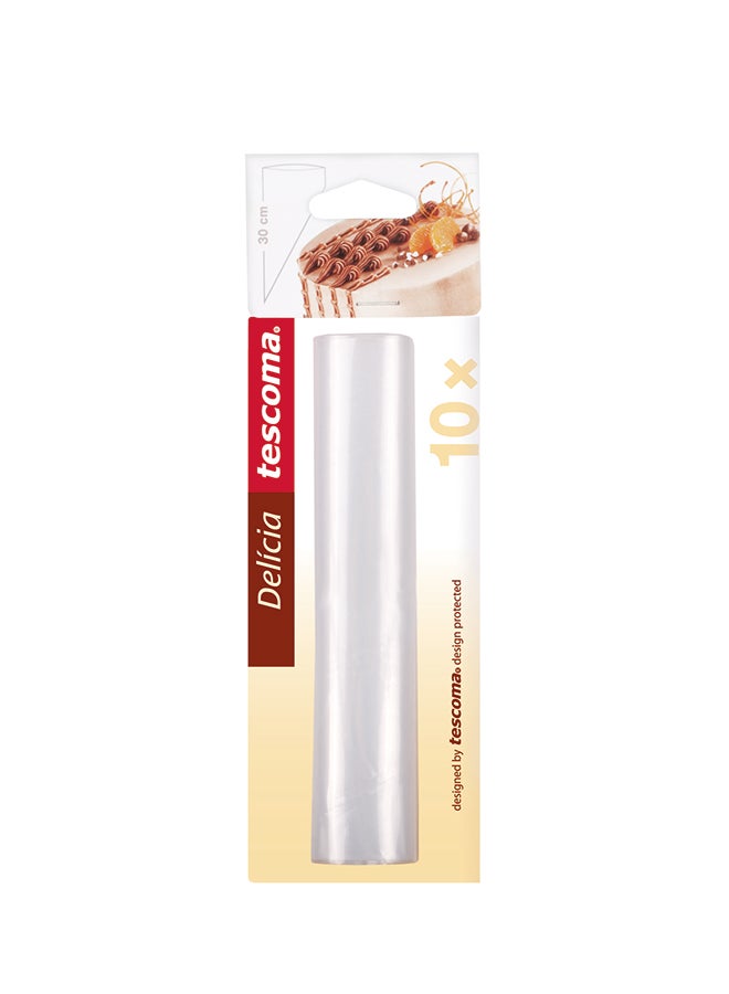 تسكوما أكياس تزيين 30 سم – 10 قطع – DELICIAأداة تزيين كيك تسكوما وود, أدوات مطبخ تسكوما عالية الجودة, منتجات مطبخ تسكوما, أداة مطبخ تسكوما, أداة تزيين كيك تسكوما بريستو, أداة تزيين كيك من تسكوما مقاومة للصدأ - Image 1
