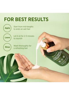 Roycederm Roycederm Tea Tree Therapeutic Conditioner: Hydrating Conditioner for Itchy, Flaky Scalp - Soothing Botanical Formula with Tea Tree, Aloe, Camellia Seed Oil, Paraben & Sulfate Free  - Image 5