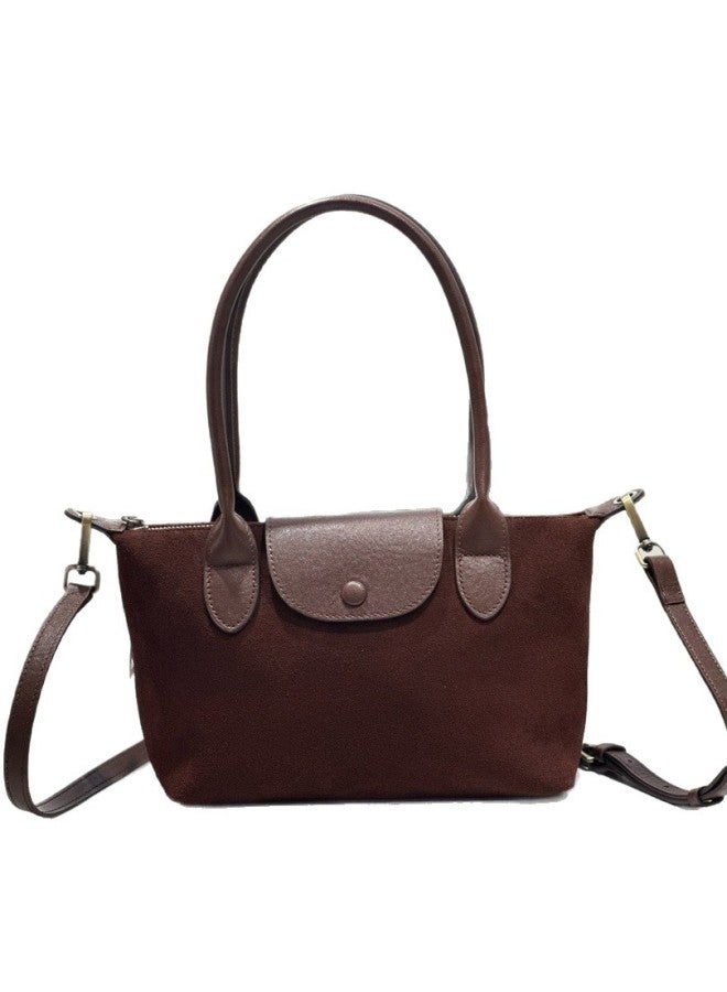 Grain Suede Leather  Autumn/winter New Handbag Fashionable Popular Genuine Leather Shoulder Bag For Women - Image 5