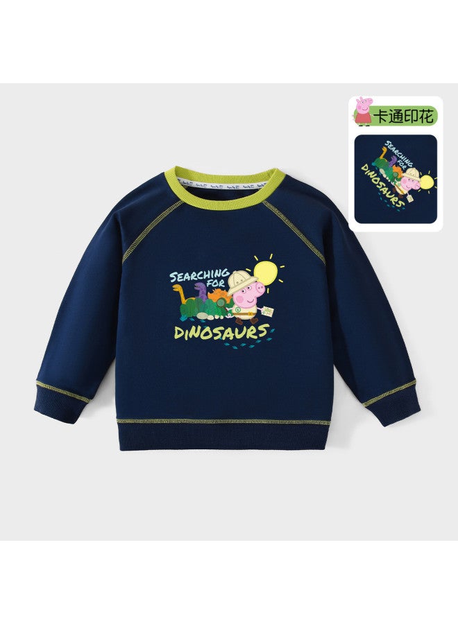 peppa Pig Spring Boys' Comfortable Pullover Hoodie Cartoon Casual Baby Hoodie - Image 2