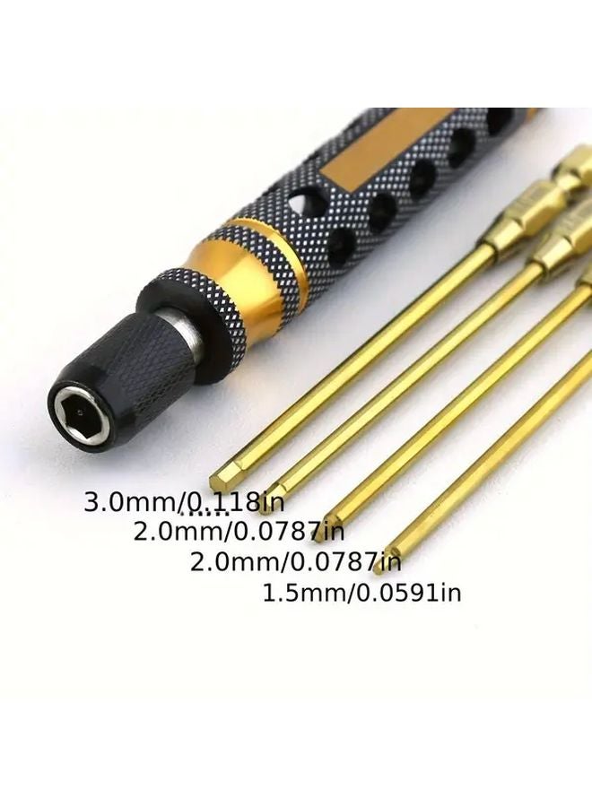 1 مجموعة أداة مفك براغي سداسي مطلي بالتيتانيوم لإصلاح سيارة RC قارب نموذجي - Image 4