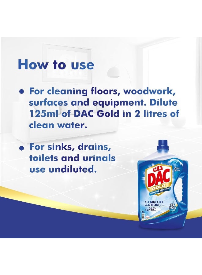 Dac DAC Gold Multi-Purpose Disinfectant Ocean Breeze 1L - Image 5