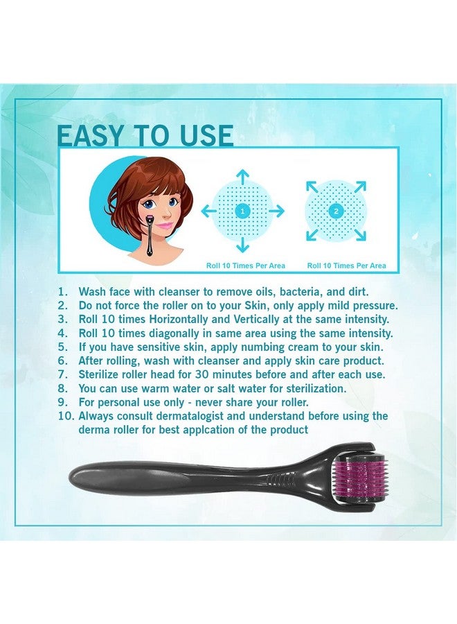 Epyz New Model Derma Roller Cosmetic Micro Needling Instrument With 540 Needles For Acne, Skin, Hair Loss, With Free Storage Case [ Pack Of 1 ] (Pink, 0.5Mm) - Image 3