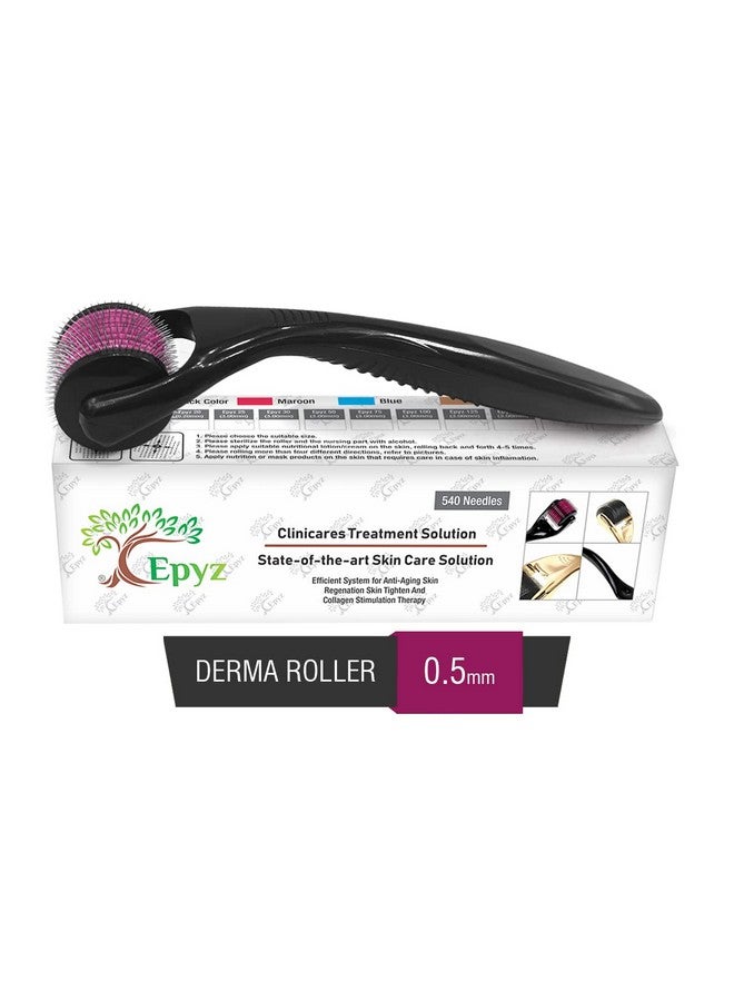 Epyz New Model Derma Roller Cosmetic Micro Needling Instrument With 540 Needles For Acne, Skin, Hair Loss, With Free Storage Case [ Pack Of 1 ] (Pink, 0.5Mm) - Image 1