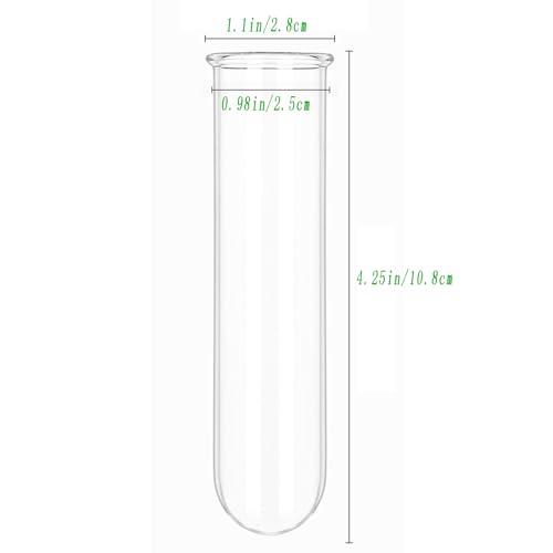 YIBOT Glass Plant Propagation Tubes Accessories Glass Test Tubes Tiered Planters Wall Terrarium for Home Office Plant Hanger Flower Vases Wall Decor Hydroponic Cuttings (5 Tube Vases) Clear - Image 2