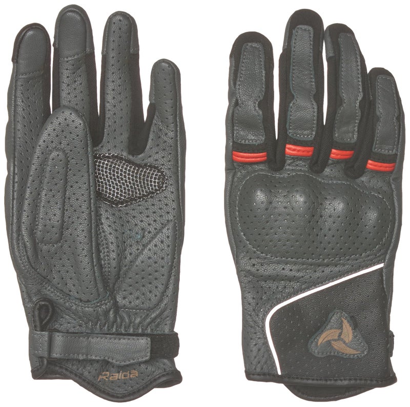 Raida CruisePro II Motorcycle Gloves (S, Grey-Red) - Image 4