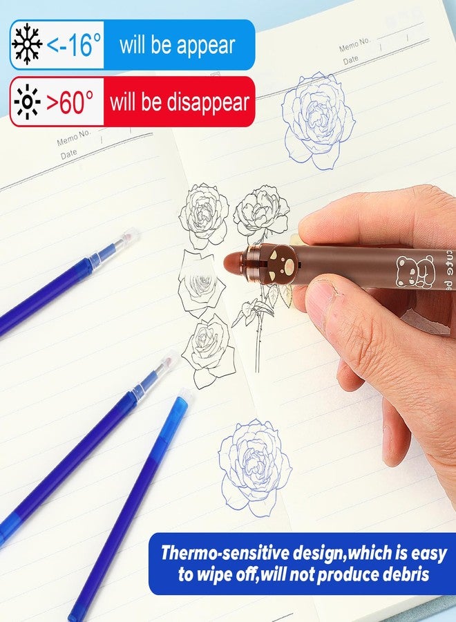 Andibro 12 Pieces Blue Erasable Gel Pen Refills, Gel Ink Refills Compatible with Erasable Pens, Fine Point 0.7 mm, for Writing Planner and Crossword Puzzles - Image 2