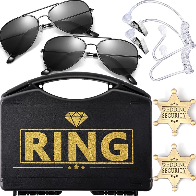Ring Wedding Security Set  Bearer  Glasses  Earpiece  Badge  Proposal  Cosplay