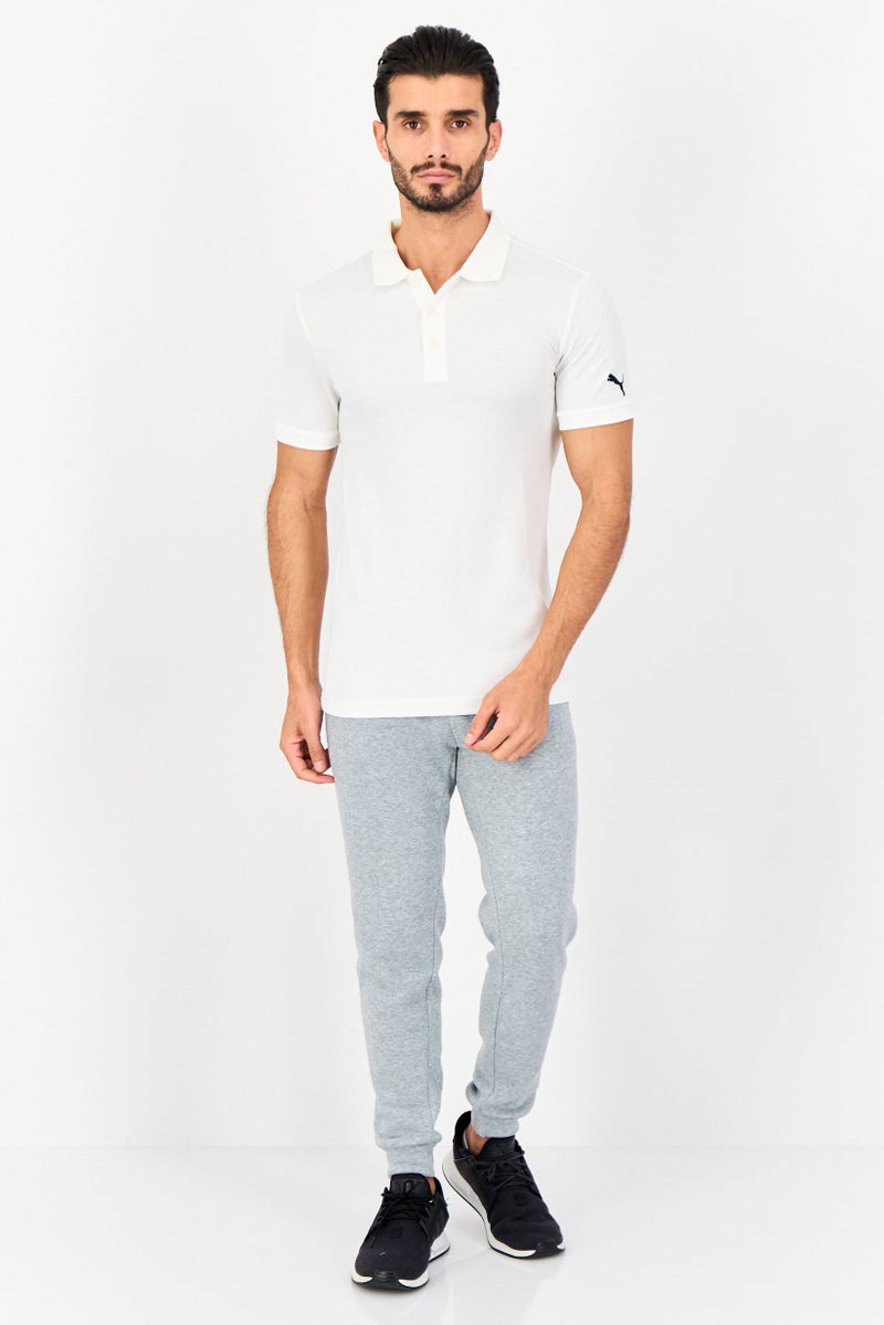 PUMA قميص بولو خارجي للرجال بقصة ضيقة بأكمام قصيرة، أبيض - Image 2