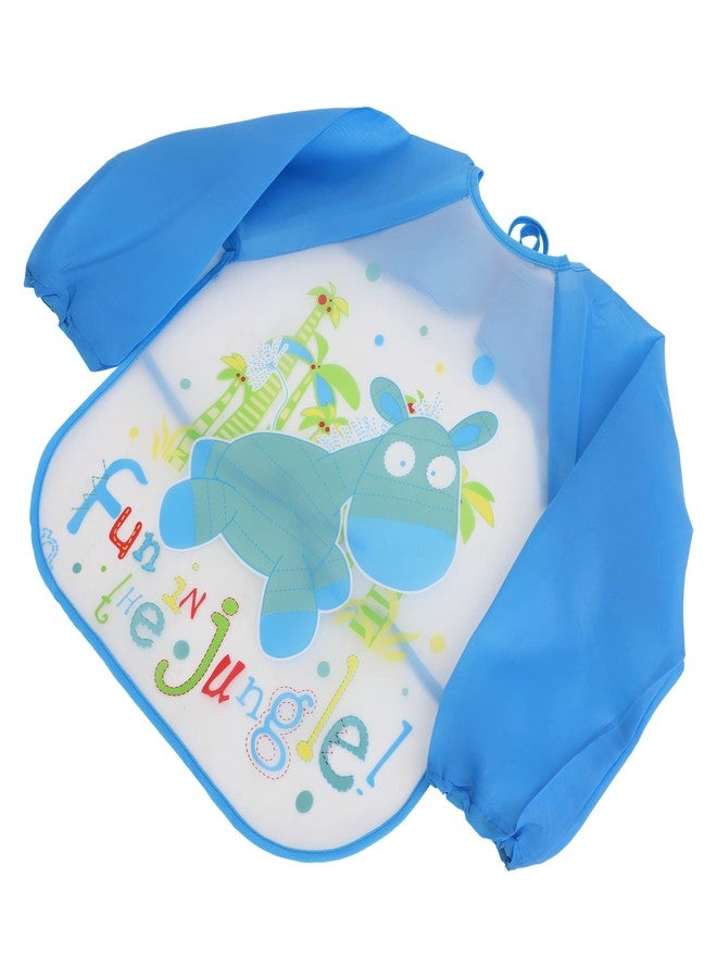 Da Anushi Cute Cartoon Printed Full Sleeves Washable Waterproof Apron Feeding Bibs For Babies,Toddlers,Infants (6 Months to 5 Years), Comfortable Soft Baby Bibs Keep Stains Off! (Pink, Light Blue) - Image 5