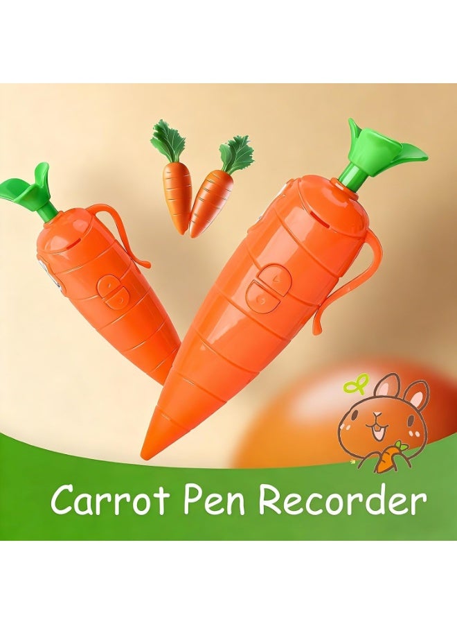 Carrot Pen Recorder, Role-Playing Props, Ballpoint Pen Writing Tool with 20s Playback Feature for Women Girls Boys, Fun u0026 Creative Gift (Carrot Orange) - Image 2