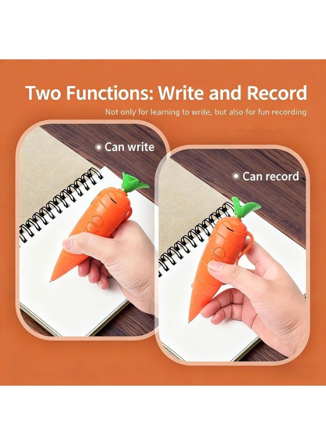 Carrot Pen Recorder, Role-Playing Props, Ballpoint Pen Writing Tool with 20s Playback Feature for Women Girls Boys, Fun u0026 Creative Gift (Carrot Orange) - Image 3