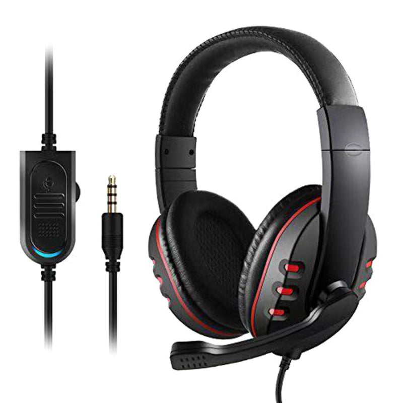 سماعة ألعاب استيريو KUBITE T-997 مع ميكروفون لـ PS4 وكمبيوتر محمول وكمبيوتر سطح المكتب، سماعات خارجية مع إلغاء الضوضاء وتحيط بالأذن، مع صوت باس محيط وغطاءات أذن ناعمة للألعاب - Image 1