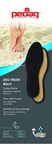 pedag Deo Fresh Natural Terry Cloth Sisal Insoles Handmade in Germany Fully Washable Perfect for Keeping Feet Dry and Fresh in The Summer US W8 EU 38 Grey 3 Pair - Image 5