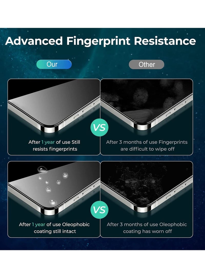 BORTONY Privacy Full Coverage Screen Protector for iPhone 14 Pro Max 6.7-Inch Anti-Spy Tempered Glass Film Edge to Edge Protection Case Friendly 2-Pack - Image 5