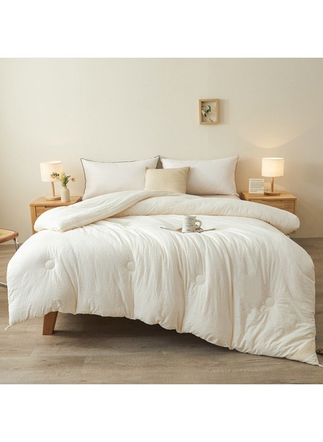 GGEROU - Super Soft Soybean Fiber Quilt Anti Allergy Duvet Spring Duvet Winter Thickened Quilt 220x240cm 4KG White - Image 1