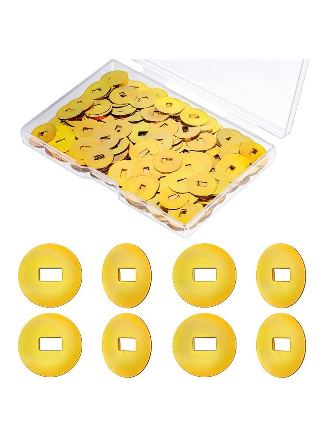 Demissle - 500 Pcs Brass Washers Brads Paper Fastener Brass Fasteners Mini Brads For Paper Crafts Metal Brass Fasteners For Scrapbooking Crafts Diy Supplies, Od 15Mm, Storage Box Included(Gold) - Image 1