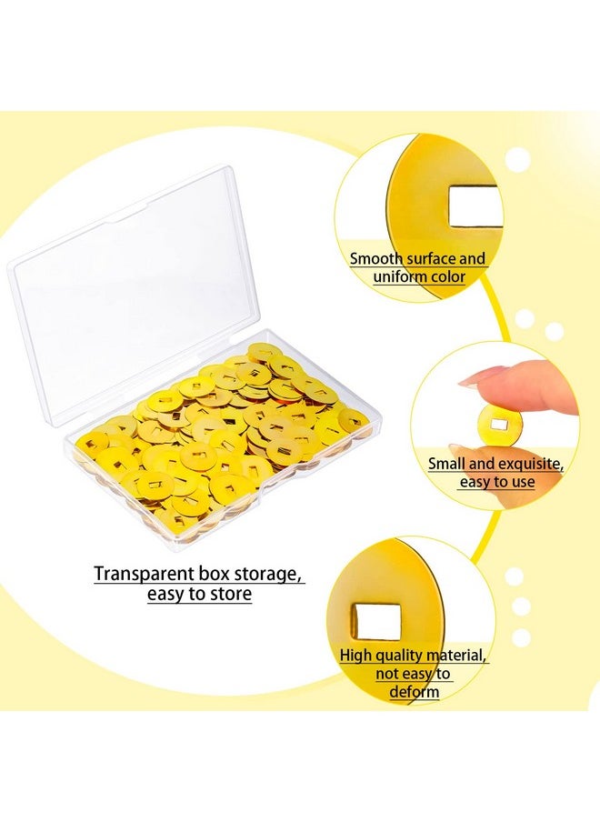 Demissle - 500 Pcs Brass Washers Brads Paper Fastener Brass Fasteners Mini Brads For Paper Crafts Metal Brass Fasteners For Scrapbooking Crafts Diy Supplies, Od 15Mm, Storage Box Included(Gold) - Image 1