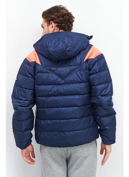 Reebok Men Sportswear Fit Hooded Puffer Jacket, Navy  - Image 2