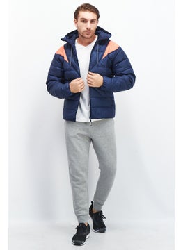 Reebok Men Sportswear Fit Hooded Puffer Jacket, Navy  - Image 3