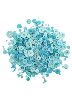 Excefore 1000 Pcs Turquoise Buttons for Crafts in Bulk Assorted Turquoise Craft Buttons Mixed Teal Button for Crafting Teal Craft Buttons  - Image 3