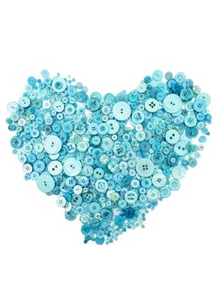 Excefore 1000 Pcs Turquoise Buttons for Crafts in Bulk Assorted Turquoise Craft Buttons Mixed Teal Button for Crafting Teal Craft Buttons  - Image 1