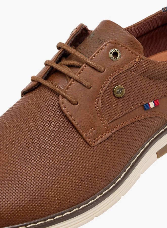 Lee Cooper Men's Logo Embossed Lace-Up Sneakers