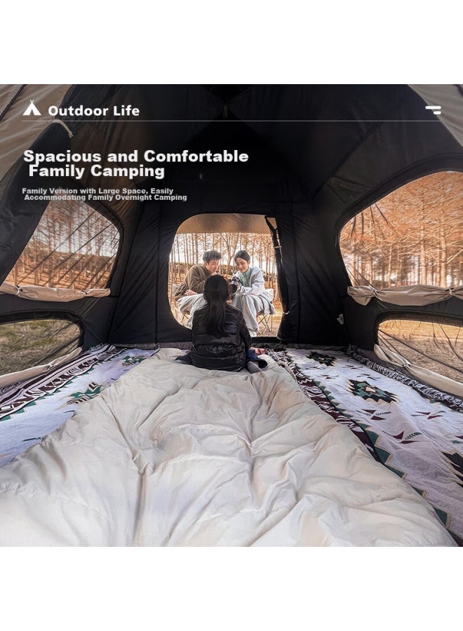 Wolfwalker Langxingzhe, Black Vinyl Tent, Outdoor Camping, Large Space, Automatic Quick-open, No Assembly Required, Picnic, Camping, Sun Protection, 240*240cm - Image 2