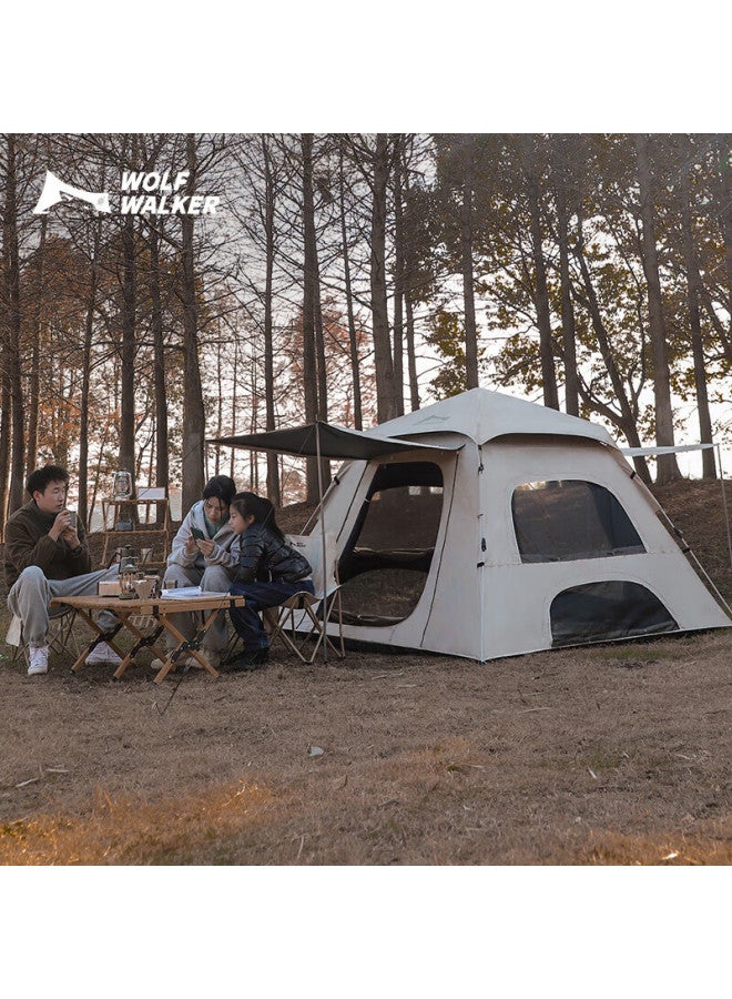 Wolfwalker Langxingzhe, Black Vinyl Tent, Outdoor Camping, Large Space, Automatic Quick-open, No Assembly Required, Picnic, Camping, Sun Protection, 240*240cm - Image 1