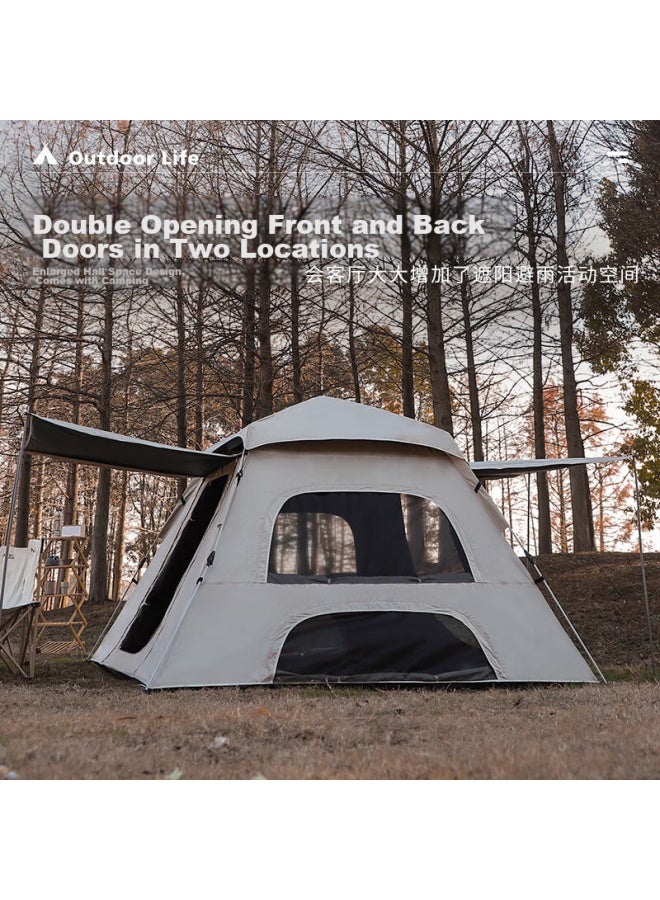 Wolfwalker Langxingzhe, Black Vinyl Tent, Outdoor Camping, Large Space, Automatic Quick-open, No Assembly Required, Picnic, Camping, Sun Protection, 240*240cm - Image 3