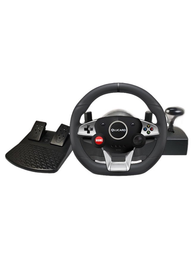 ALUCARD - 270 Degree Racing Steering Wheel with Pedal and Shifter,Paddle Shifters Support PS4/PS3/PC/Xbox one/Xbox360/Android/Switch Game - Image 1