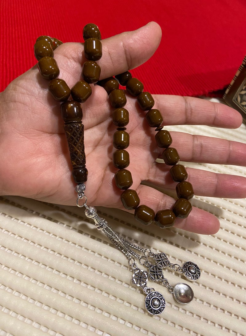 Faturan Bakelite Prayer Beads For Men 33 Beads Size 10mm x 11.5mm