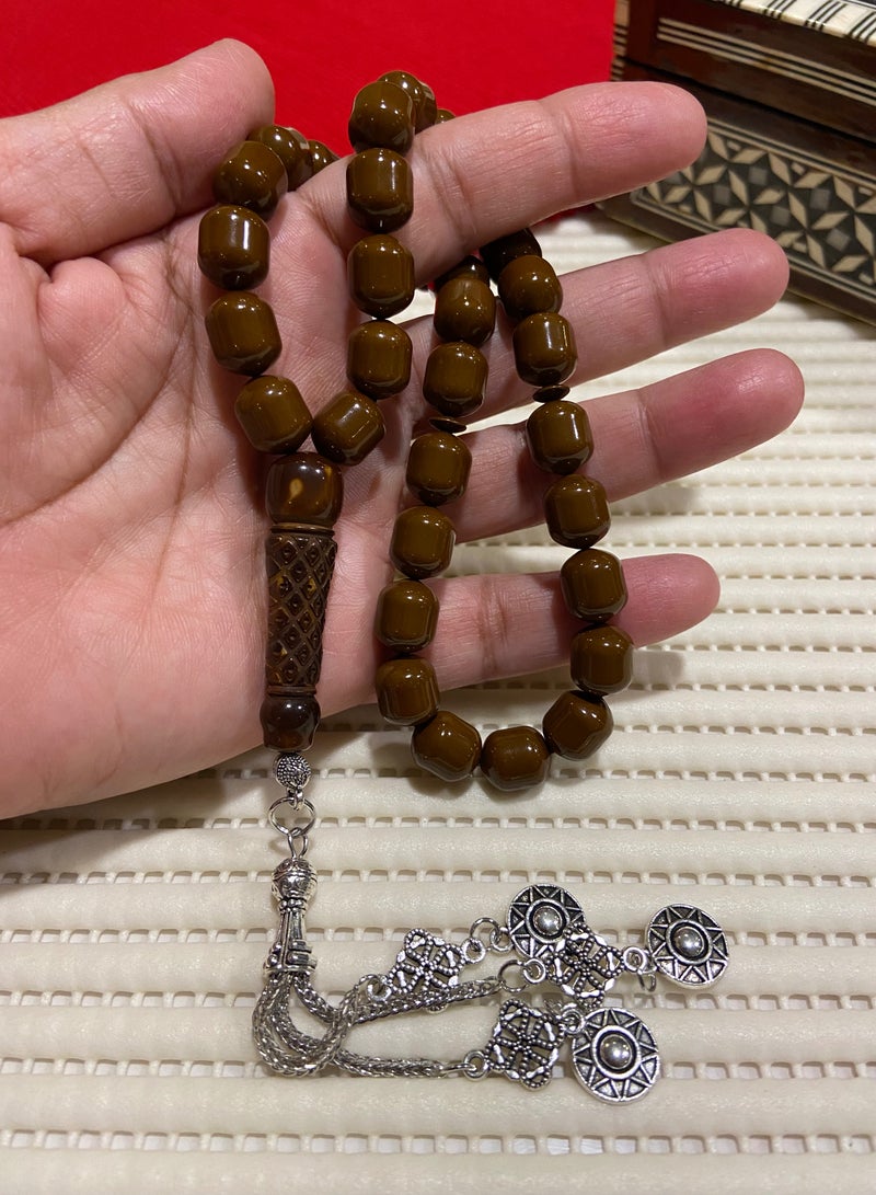 Faturan Bakelite Prayer Beads For Men 33 Beads Size 10mm x 11.5mm