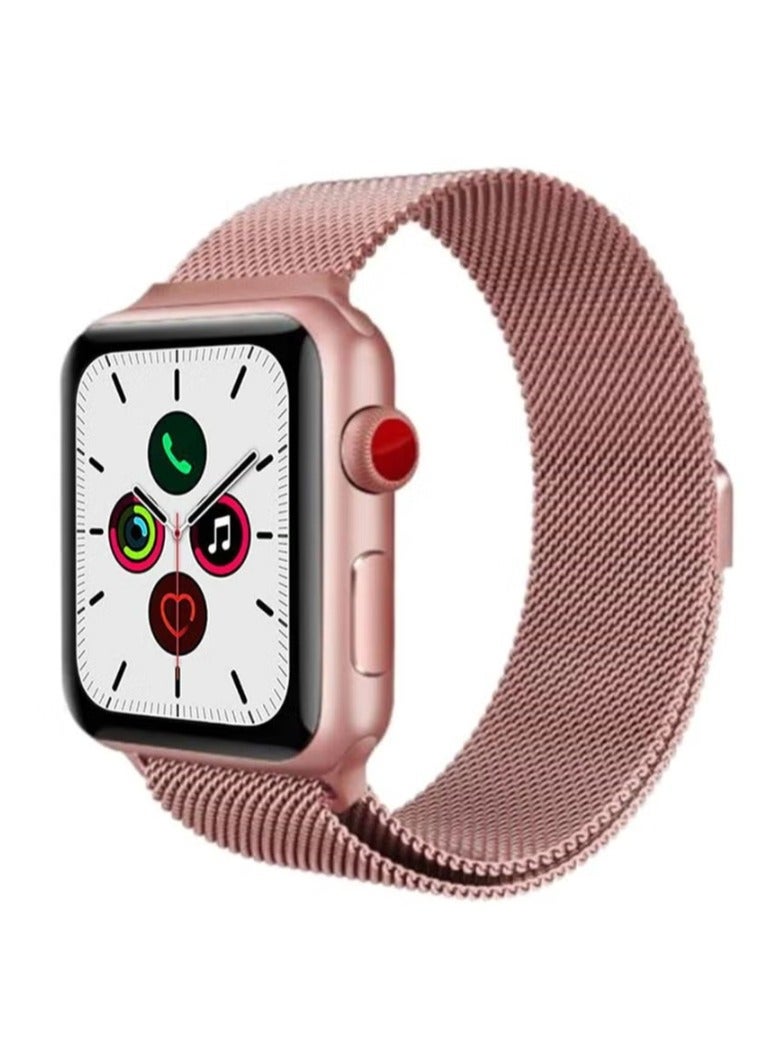 vesus Stainless Steel Replacement Band For Apple iWatch Series 5/4/3/2/1 Rose Powder