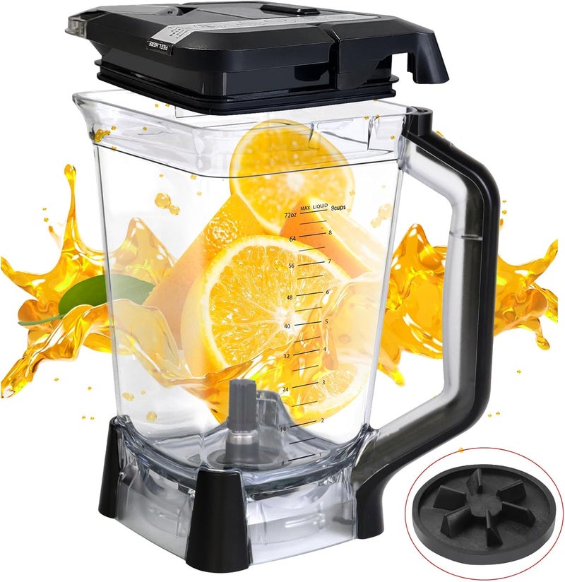CLLOMAGY 72oz XL Replacement Pitcher for Ninja Blender Top Lid Replacement,72oz Pitcher Blender Parts for Ninja BL610 BL710WM CO610B CO650B Series,NEW Model Top Lid with Rim/Handle Extension ONLY - Image 1