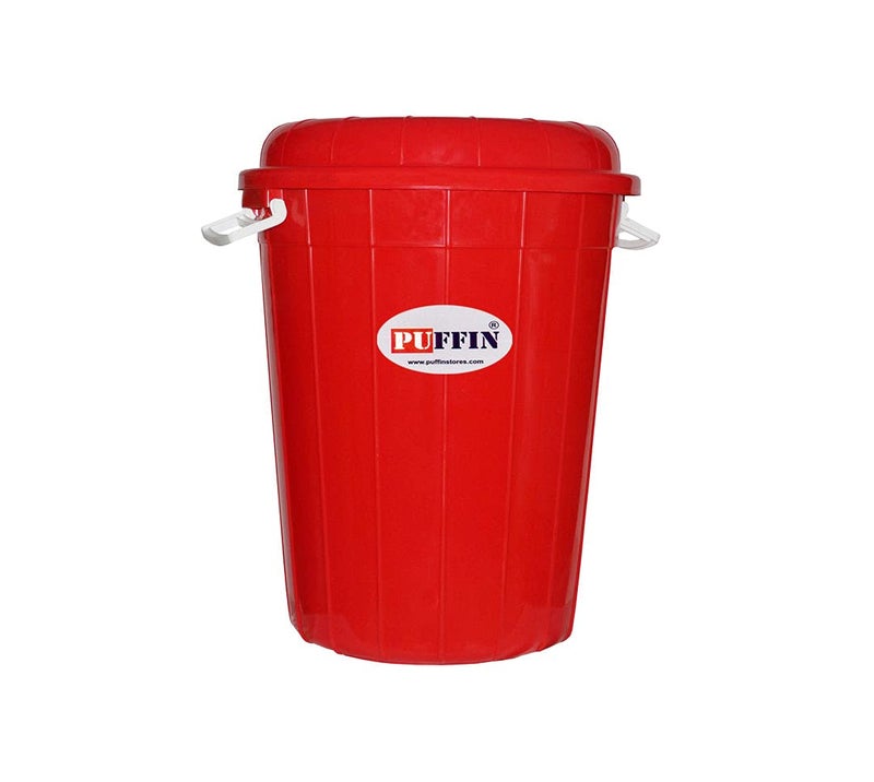 PUFFIN Unique Multipurpose Plastic Storage Bucket Drum 100 LTR with Lid - Image 1