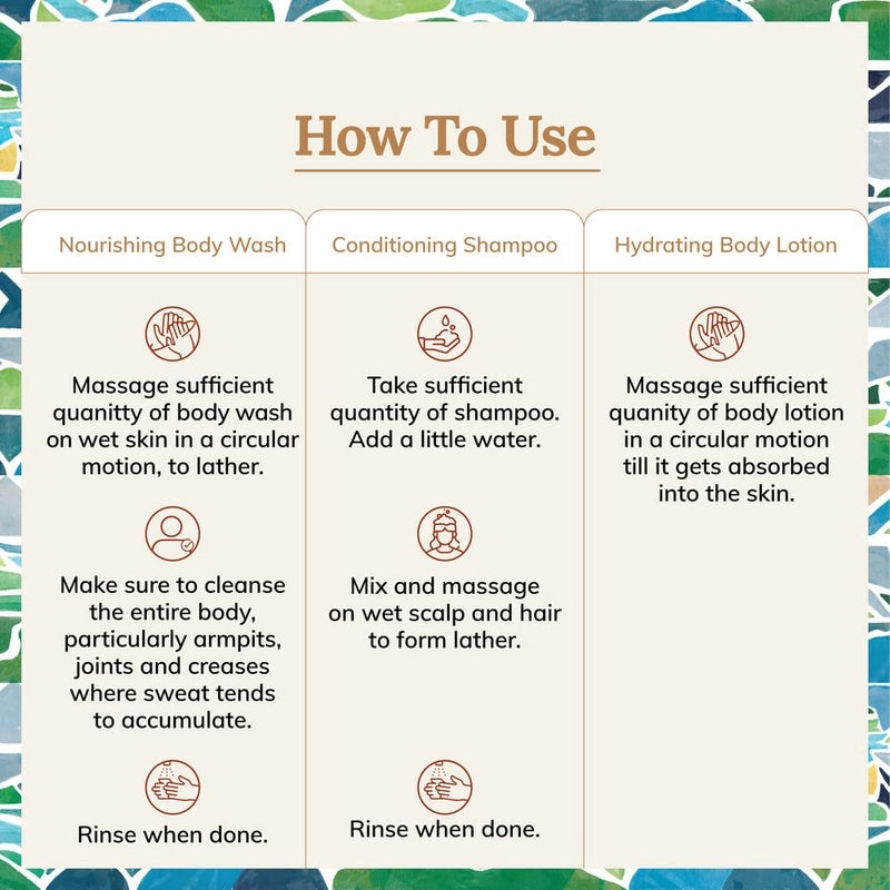 Tikitoro Teens Bath And Body Combo Offer Pack 300ml x 3 Nourishing Body Wash Conditioning Shampoo Hydrating Body Lotion Gift Pack For Teens 100 Vegan No Parabens Sulphates Age 11 Years - Image 4