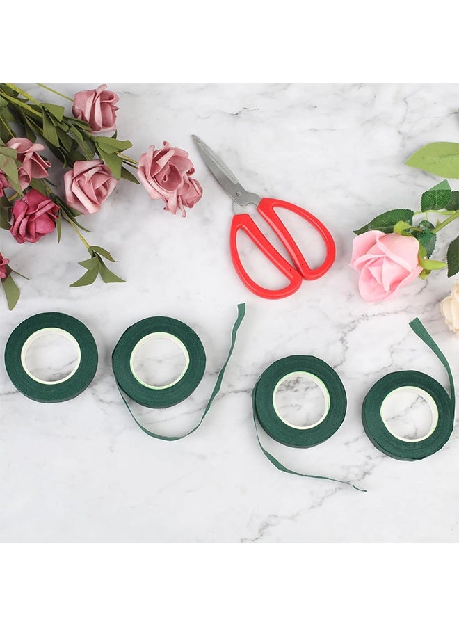 6 Roll Floral Tape 1/2inch Flower Tape Dark Green, Floral Tapes for Bouquet Stem Wrapping and Floral Crafts, Wedding Bouquet - Image 3