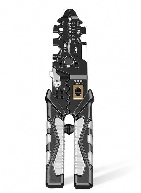 Wire stripper tool,25-in-1 Multifunction wire strippers electeical,8" Multifunctional Electricion Pliers for Wire Stripping Cutting and Crimping with Splitting and Winding,Gift for father