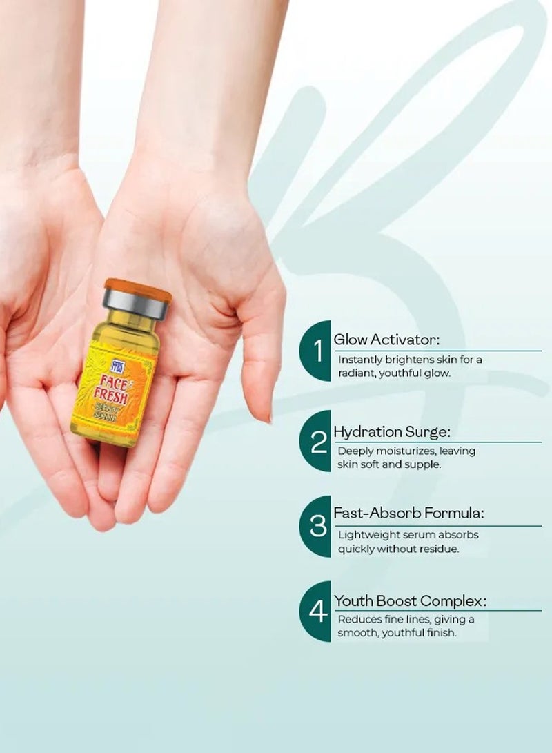 Face Fresh Set of 3 Face Beauty Serum - Hyaluronic Acid & Glutathione, Clears Acne, Lightens & Reduces Pigmentation, Moisturizing, For All Skin Types 3ml - Image 4