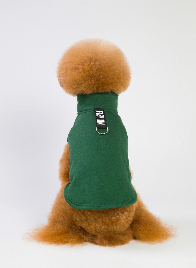 Loquat Pet clothes with thick coats Green  - Image 3