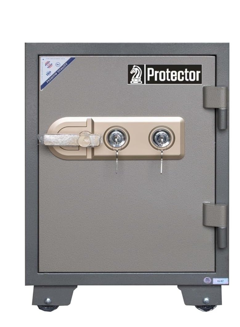 Protector Protecter Safe PT67K Fireproof Safe - Home & Office Security Anti-Theft Safe with Adjustable Shelf, Double Lock Beside Lockable Inner Drawer (H67 x W48 x D46 cm, 120 kg) - Made in Vietnam - Image 2
