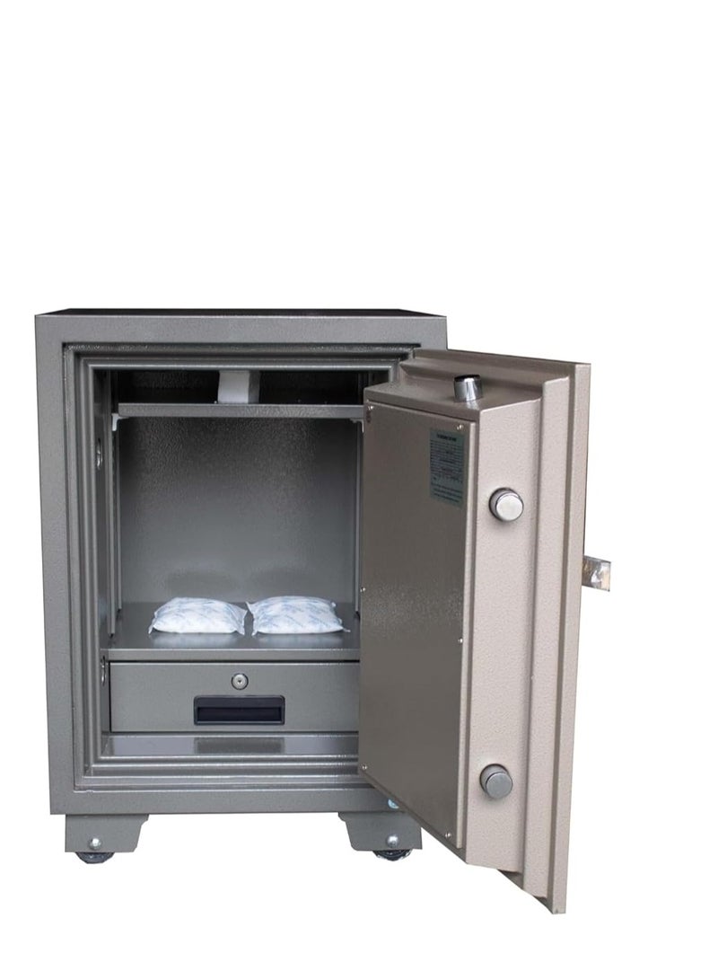 Protector Protecter Safe PT67K Fireproof Safe - Home & Office Security Anti-Theft Safe with Adjustable Shelf, Double Lock Beside Lockable Inner Drawer (H67 x W48 x D46 cm, 120 kg) - Made in Vietnam - Image 3