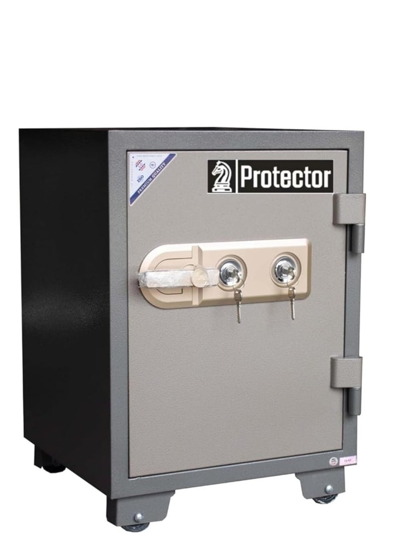 Protector Protecter Safe PT67K Fireproof Safe - Home & Office Security Anti-Theft Safe with Adjustable Shelf, Double Lock Beside Lockable Inner Drawer (H67 x W48 x D46 cm, 120 kg) - Made in Vietnam - Image 1
