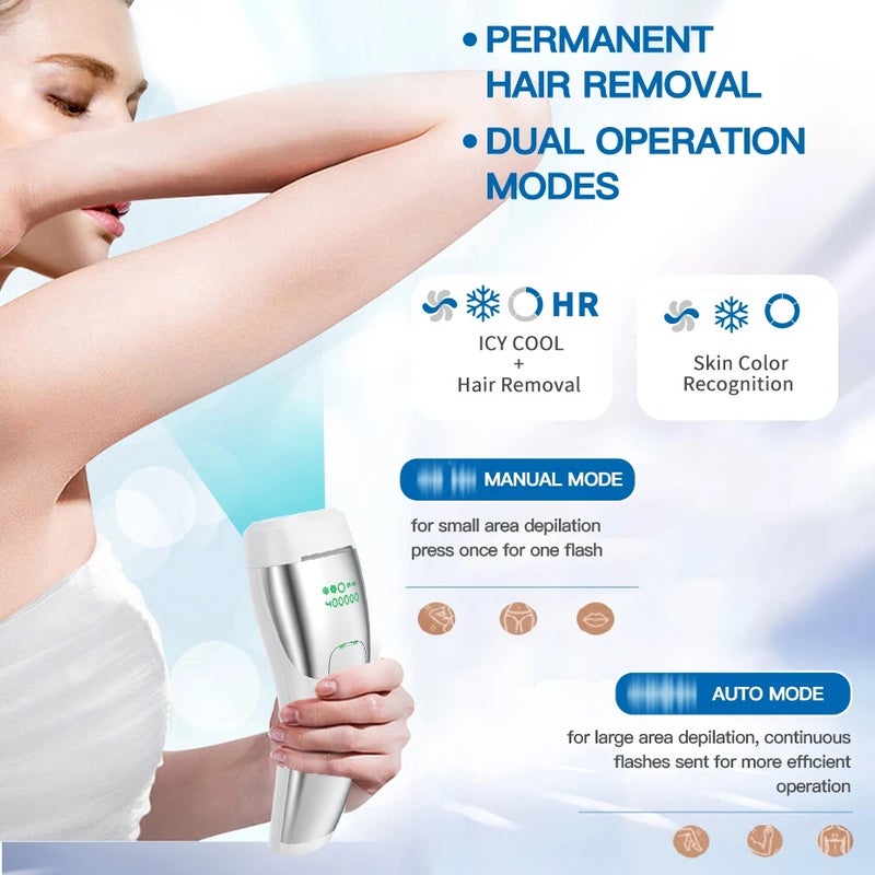 ليسكولتون جهاز إزالة الشعر بالليزر Lescolton Sapphire Crystal IPL Epilator Permanent Hair Removal Cool Painless Photoepilation for Men Women Electric Depilador - Image 5