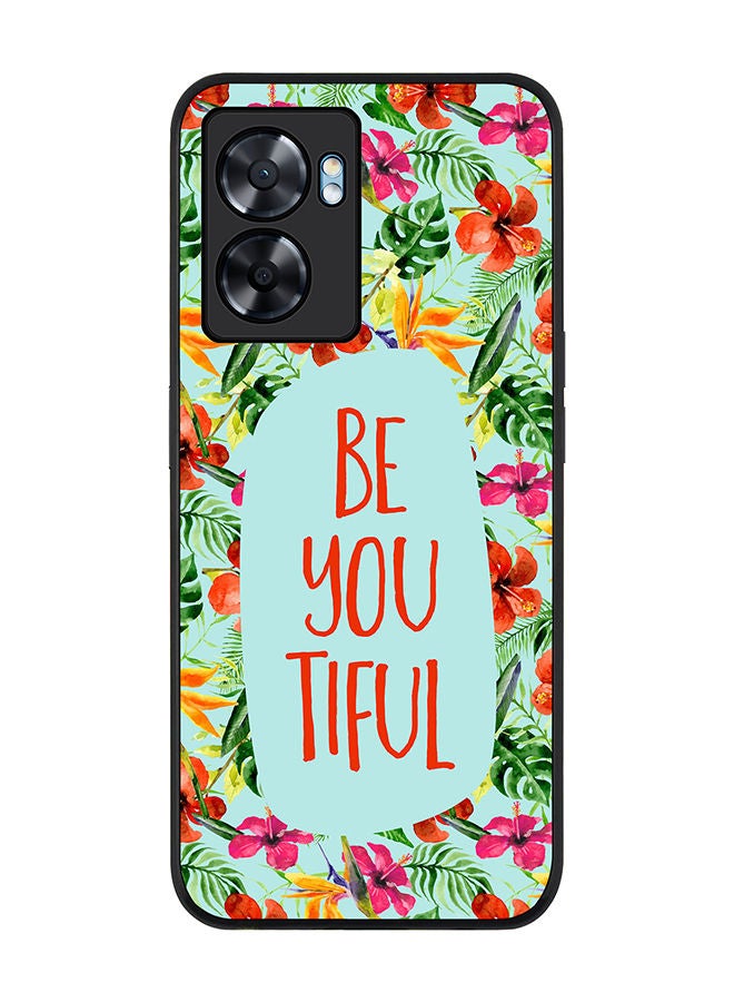 Stylizedd Rugged Black edge case for Oppo A57 Slim fit Soft Case Flexible Rubber Edges Anti Drop TPU Gel Thin Cover - Be You Tiful - Image 1