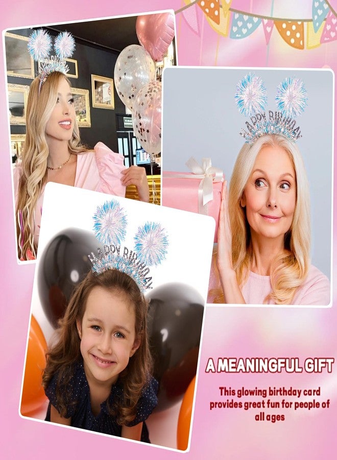 CUBACO Pom Pom Headband Birthday Headband for Women Hair Loop Cosplay Crazy Hair Day Accessories for Girls Birthday Gifts for Women Hair Accessories (Sliver) - Image 5